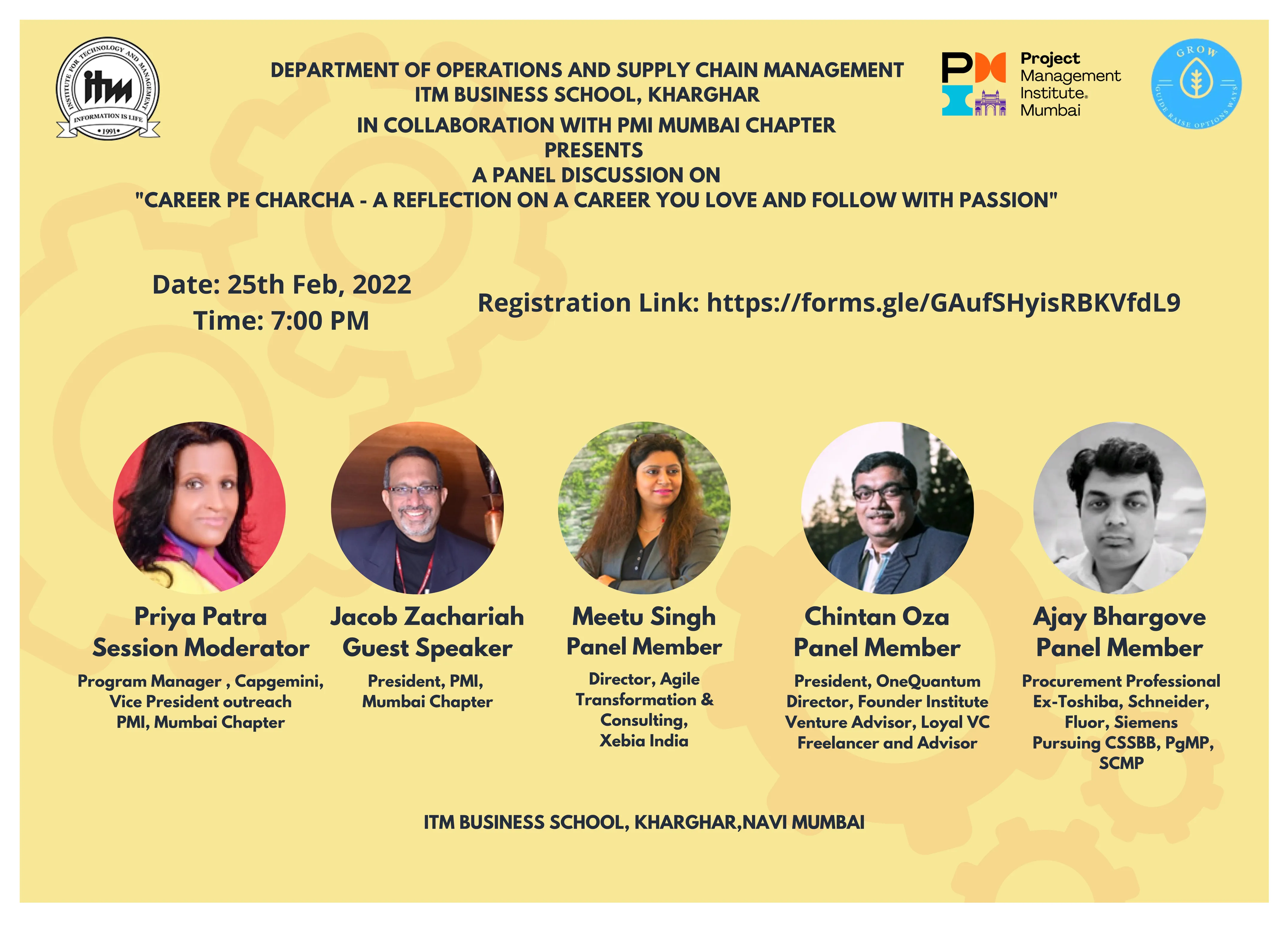 PGDM - CAREER PE CHARCHA - A REFLECTION ON A CAREER YOU LOVE AND FOLLOW WITH PASSION