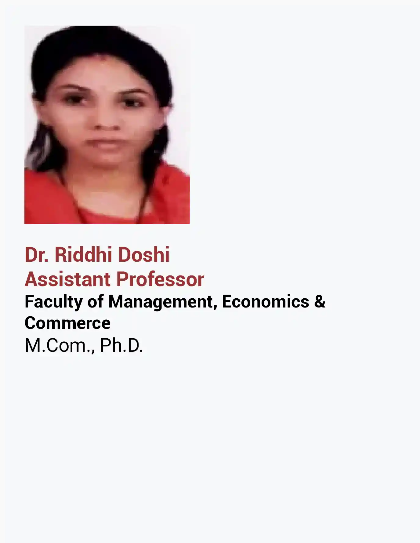 Riddhi doshi